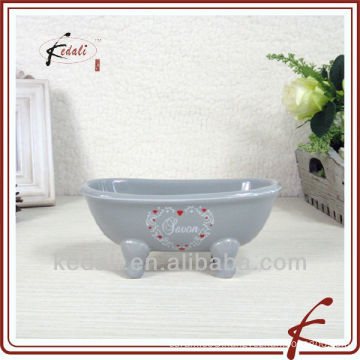 Grey Glaze Ceramic fancy soap dish